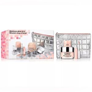 NEW Clinique Moisture Surge Glow-To's Skincare Makeup Gift Set Eyes Lip Gloss